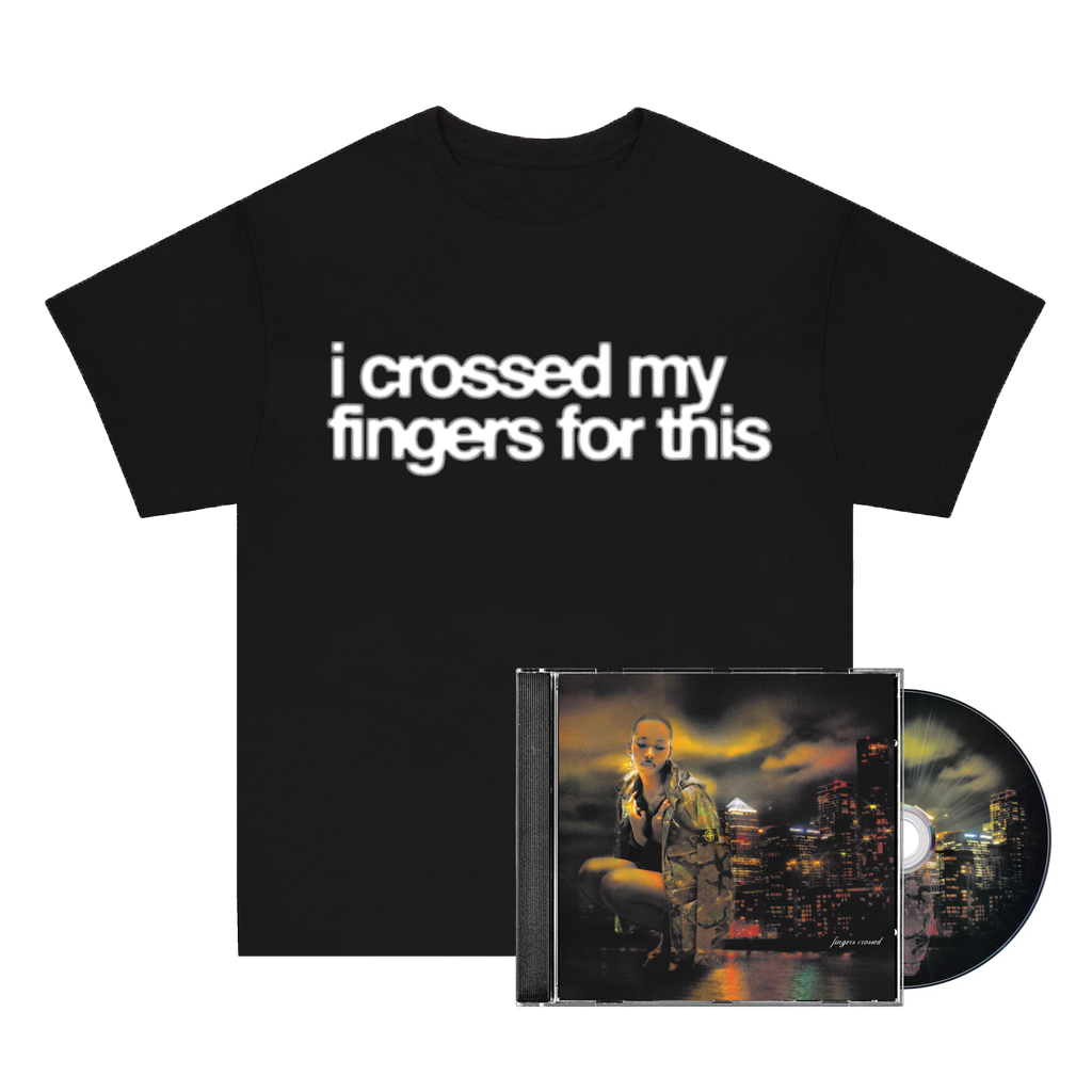 fingers crossed: cd + i crossed my fingers tee